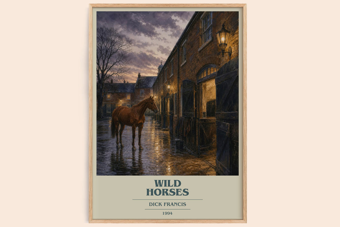 Wild Horses book cover book poster by Dick Francis – framed literary art print