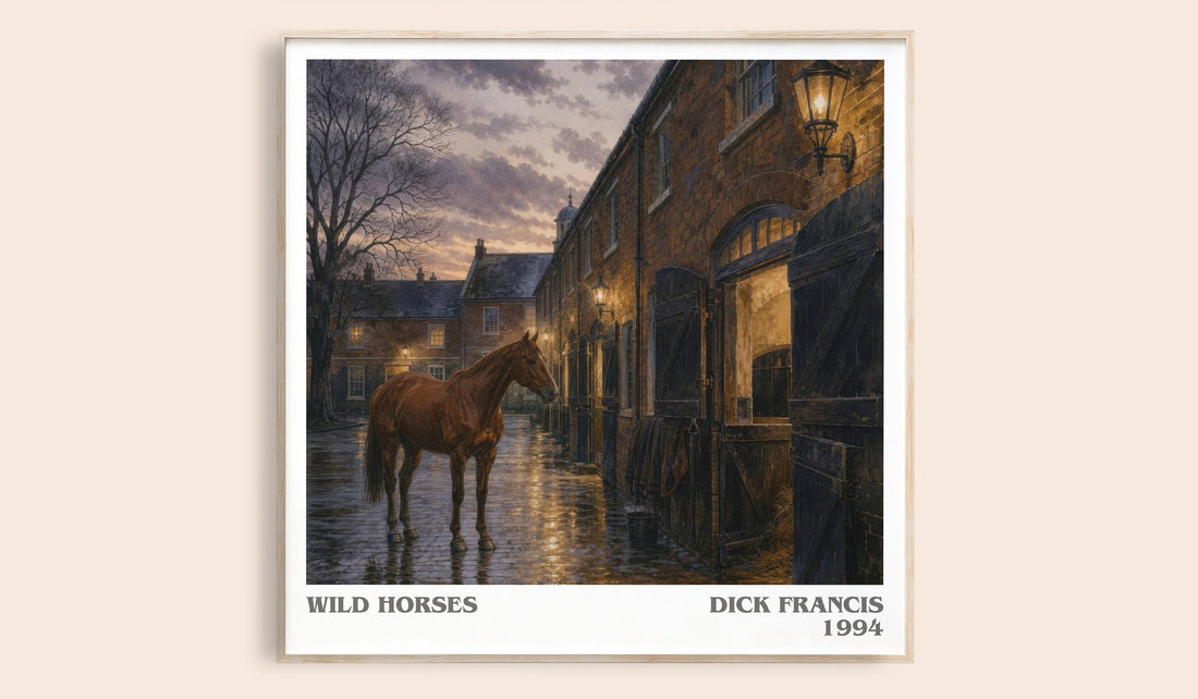 Wild Horses literary book poster by Dick Francis – framed literary art print