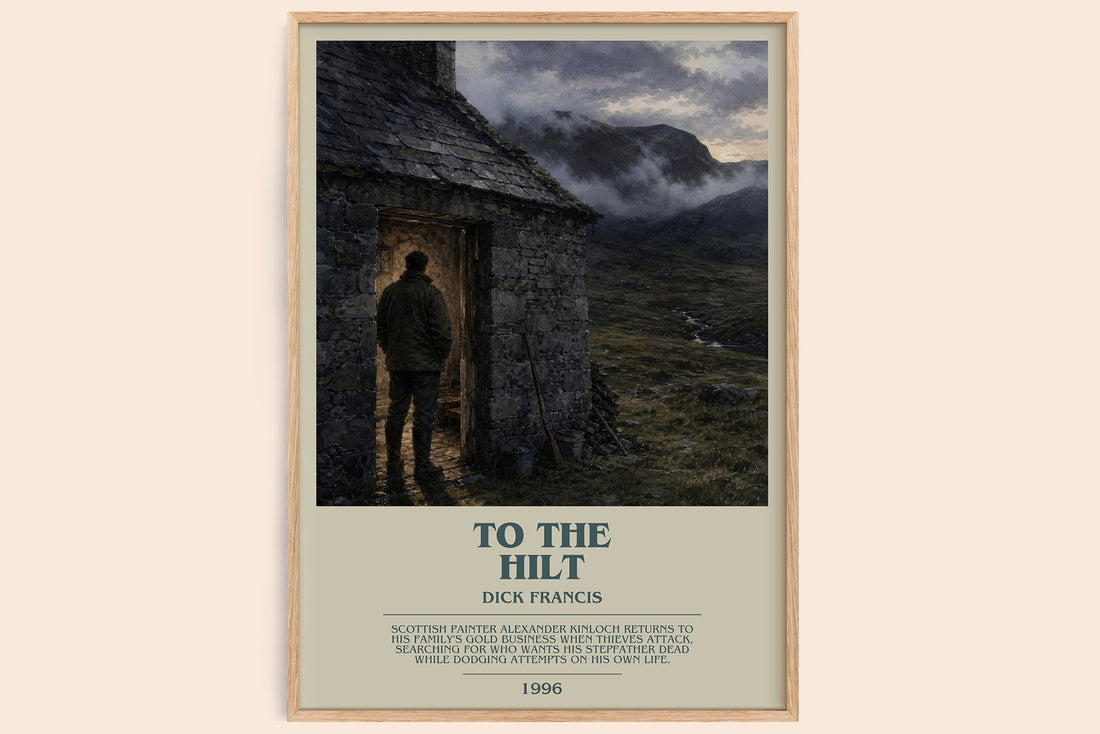 To the Hilt bookish book poster by Dick Francis – framed literary art print