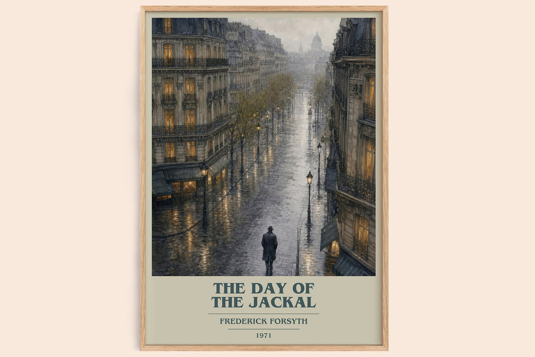 The Day of the Jackal book cover book poster by Frederick Forsyth – framed literary art print