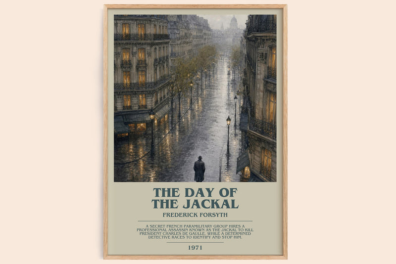 The Day of the Jackal Bookish Wall Art by Frederick Forsyth (Modern style)
