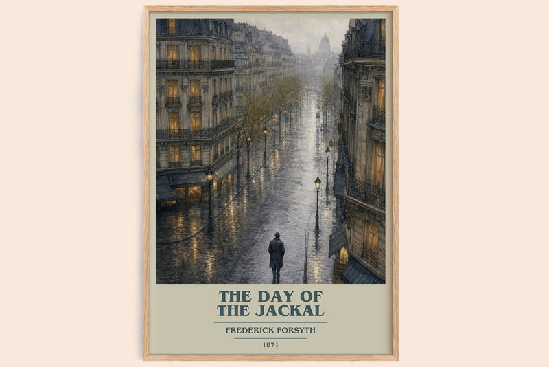 The Day of the Jackal Book Cover Poster by Frederick Forsyth (Modern Minimalist style)