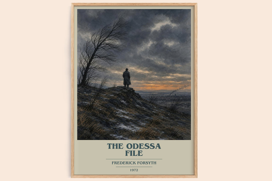 The Odessa File book cover book poster by Frederick Forsyth – framed literary art print