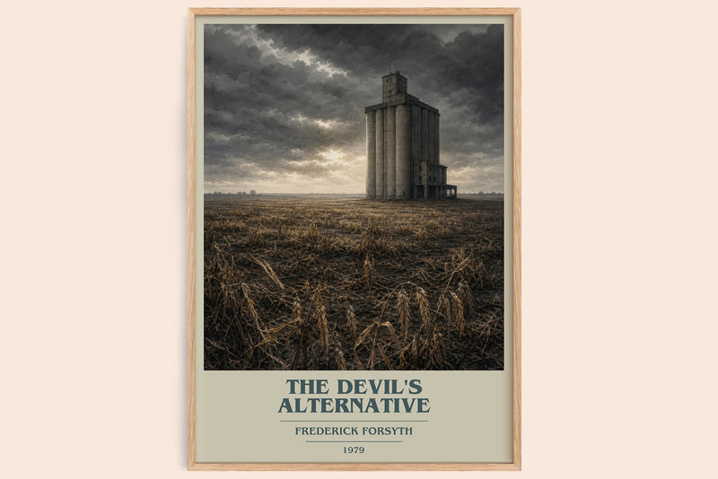 The Devil's Alternative book cover book poster by Frederick Forsyth – framed literary art print