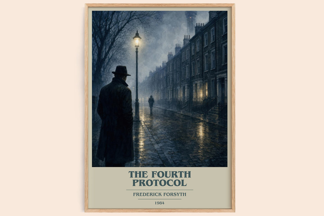 The Fourth Protocol book cover book poster by Frederick Forsyth – framed literary art print