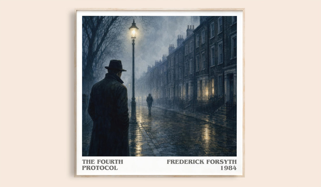The Fourth Protocol literary book poster by Frederick Forsyth – framed literary art print