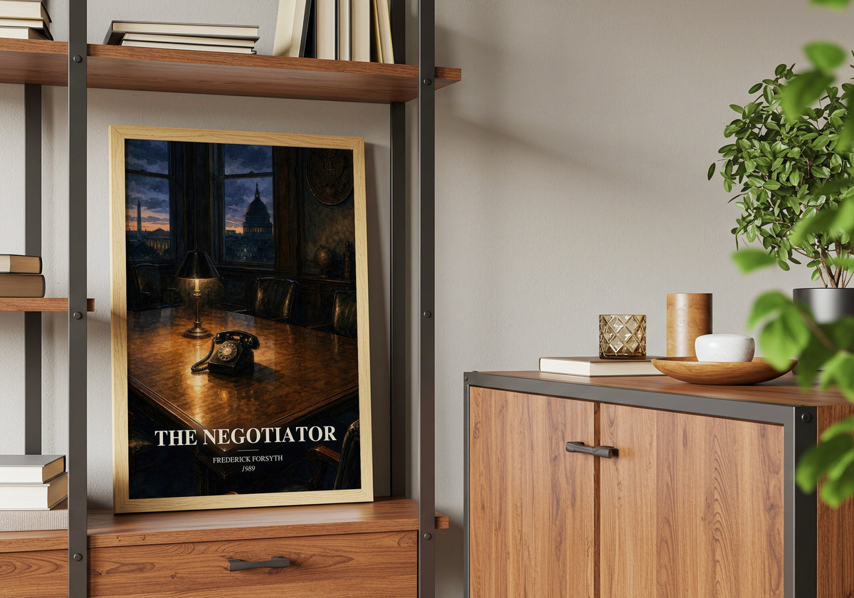The Negotiator book watercolour illustration paper finish options – matte satin gloss