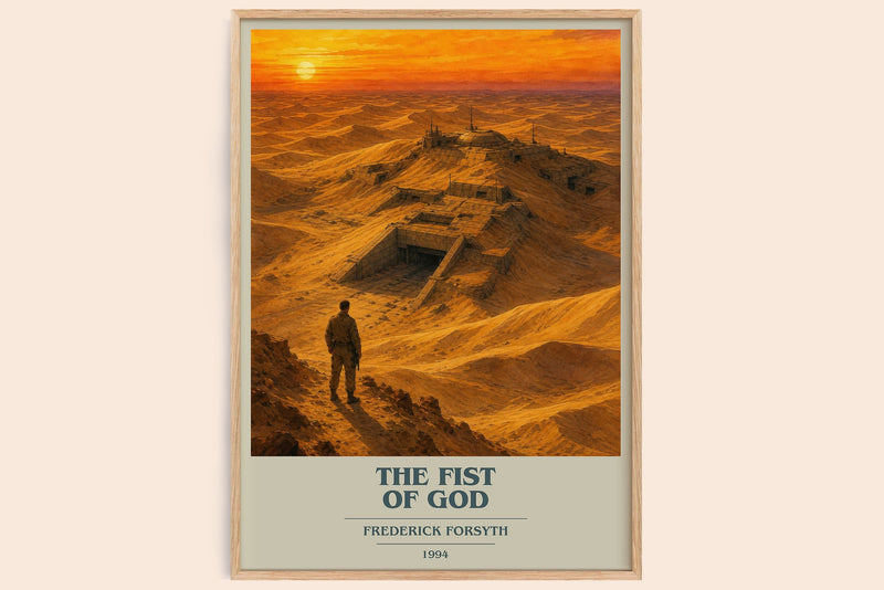 The Fist of God book cover book poster by Frederick Forsyth – framed literary art print