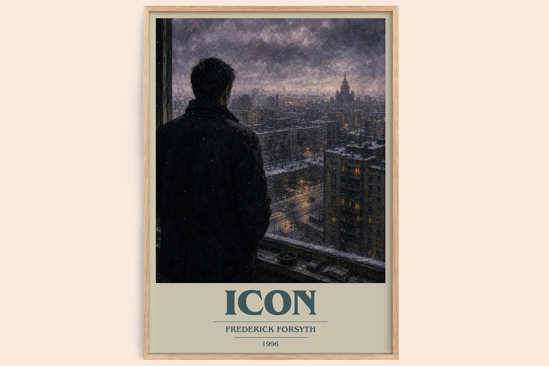 Icon book cover book poster by Frederick Forsyth – framed literary art print
