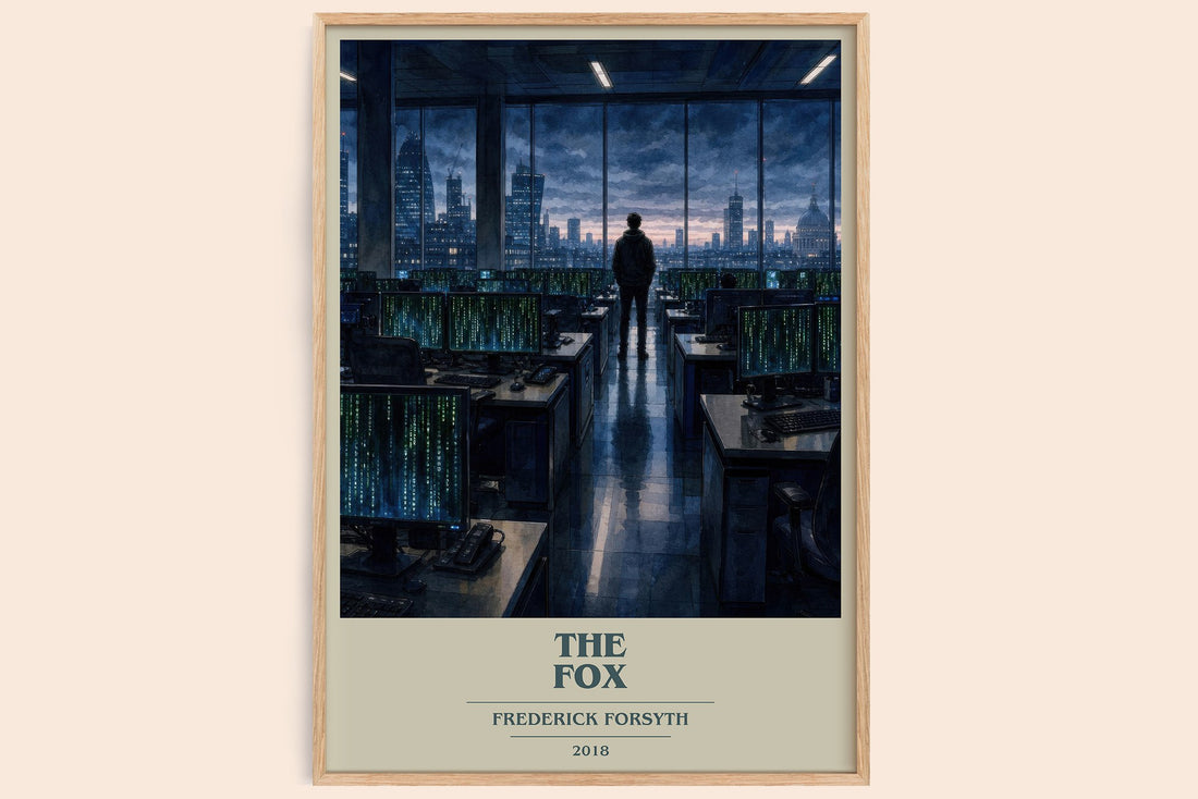 The Fox book cover book poster by Frederick Forsyth – framed literary art print