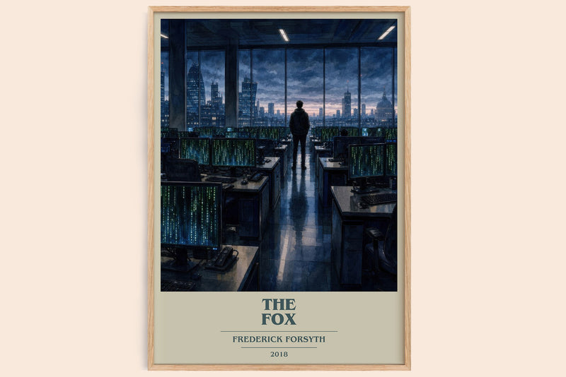 The Fox book cover book poster by Frederick Forsyth – framed literary art print