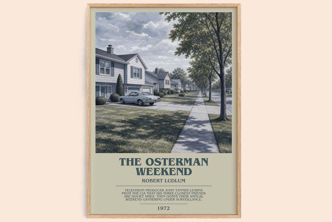 The Osterman Weekend bookish book poster by Robert Ludlum – framed literary art print