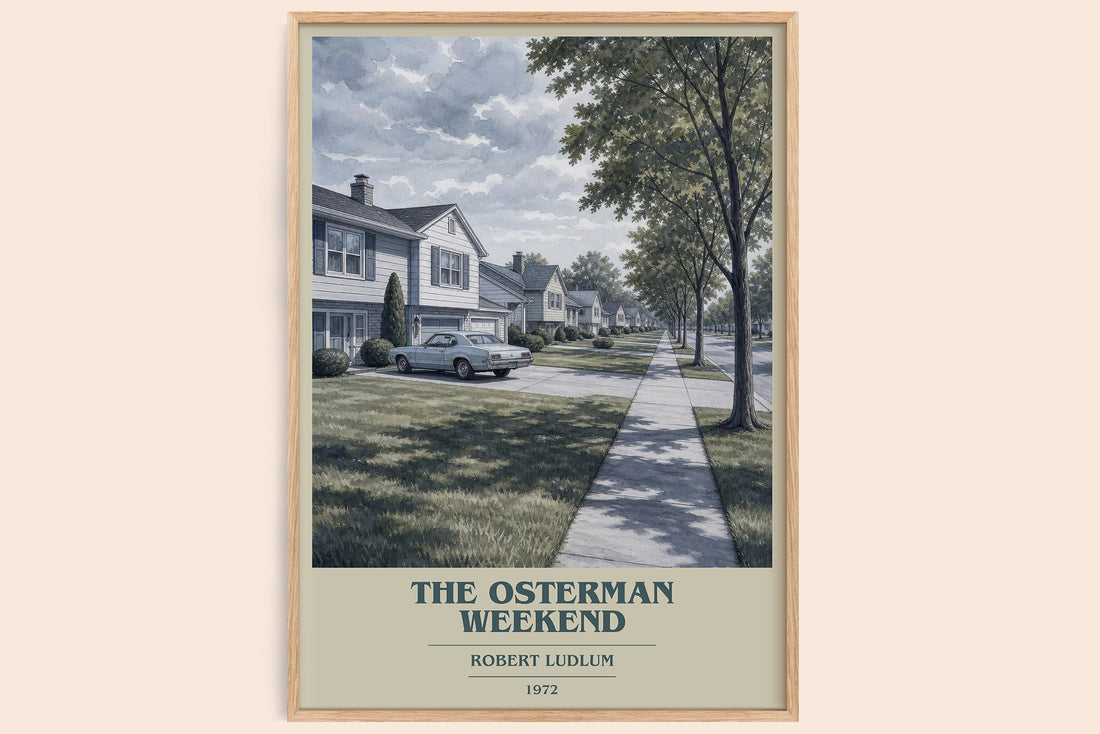 The Osterman Weekend book cover book poster by Robert Ludlum – framed literary art print