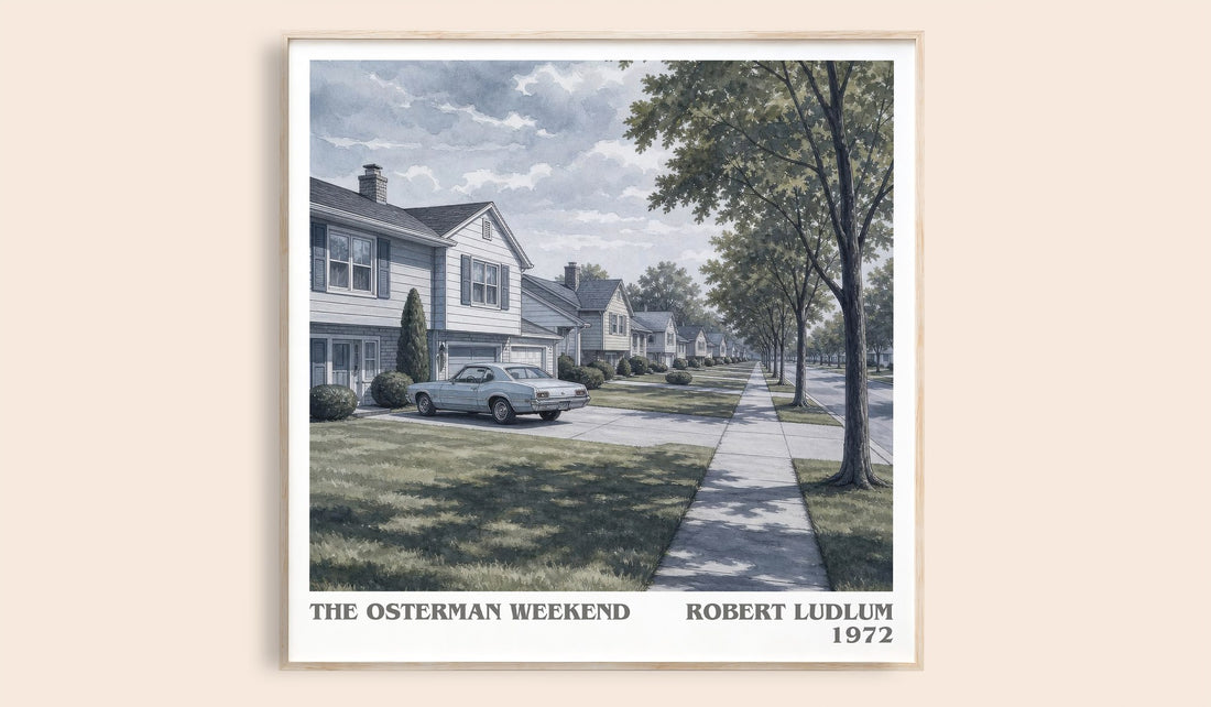 The Osterman Weekend literary book poster by Robert Ludlum – framed literary art print