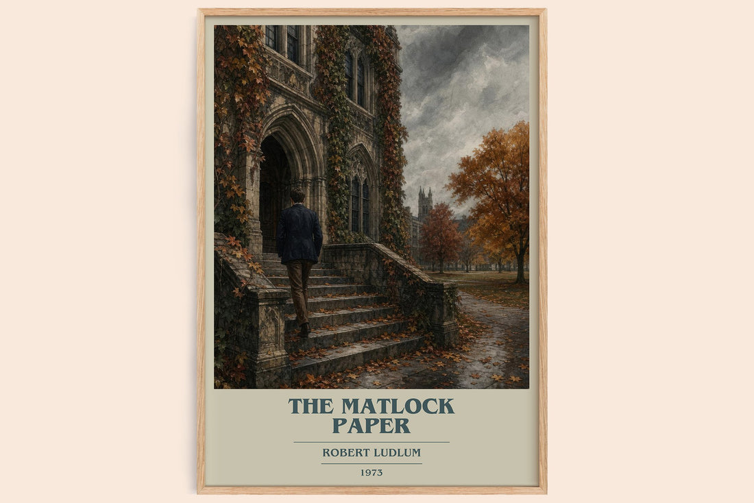The Matlock Paper book cover book poster by Robert Ludlum – framed literary art print