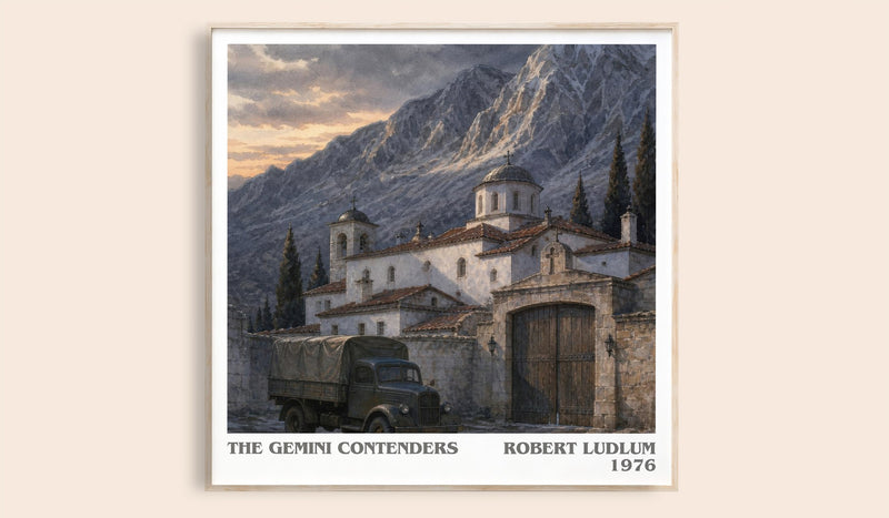 The Gemini Contenders literary book poster by Robert Ludlum – framed literary art print