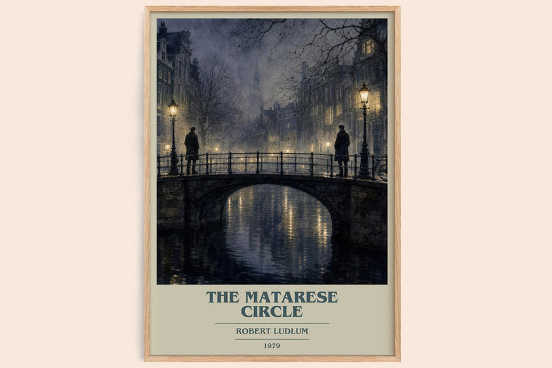 The Matarese Circle book cover book poster by Robert Ludlum – framed literary art print