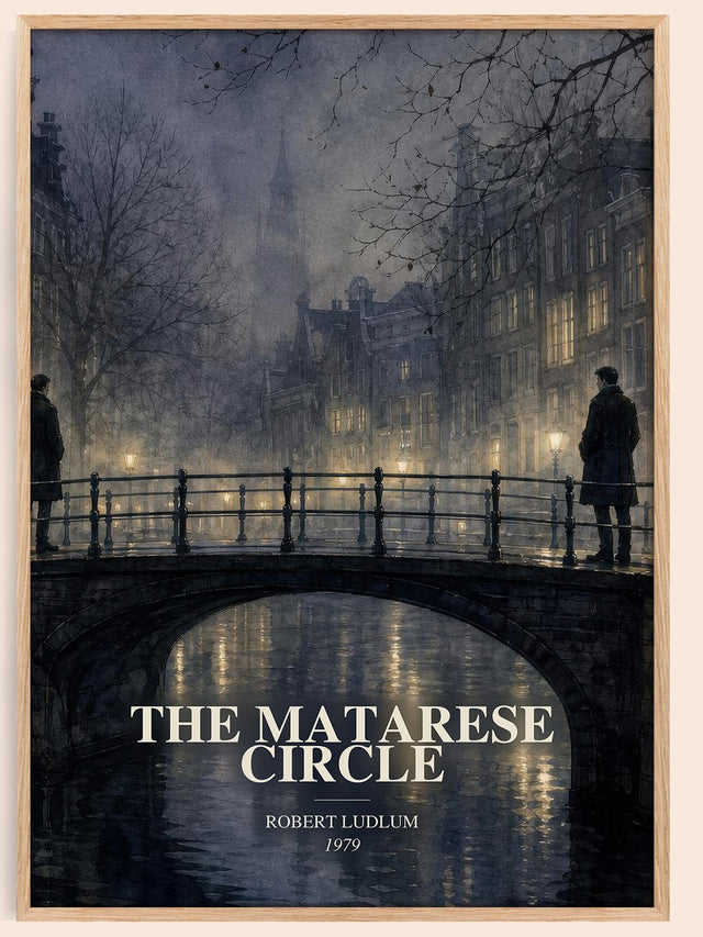 The Matarese Circle Book Watercolour Illustration by Robert Ludlum