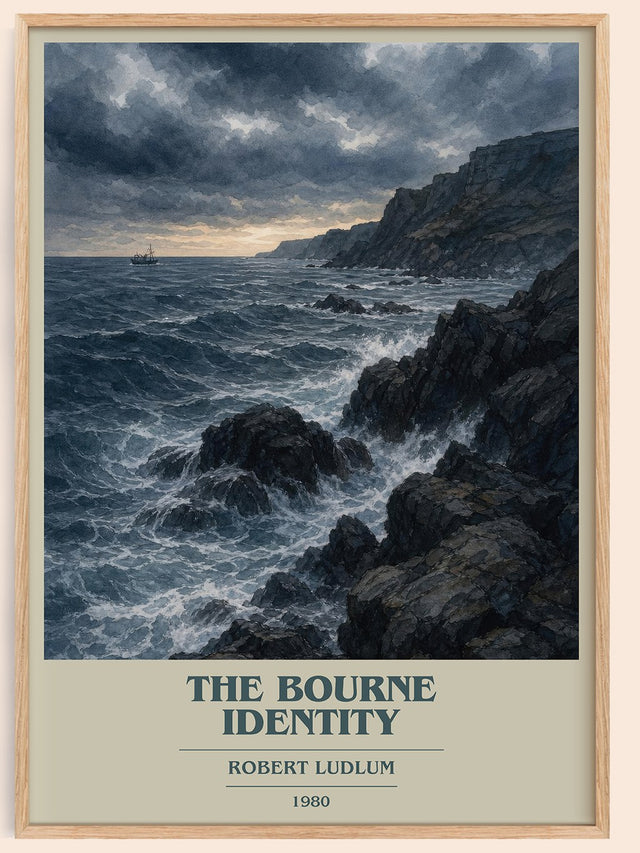 The Bourne Identity Book Cover Poster by Robert Ludlum