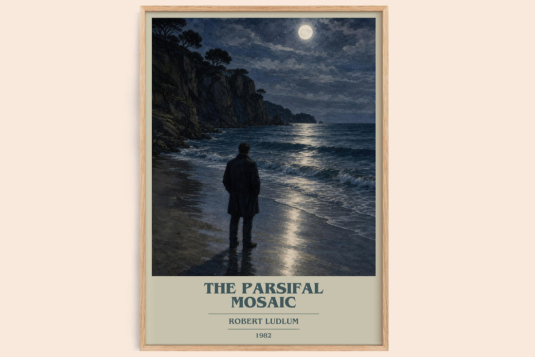 The Parsifal Mosaic book cover book poster by Robert Ludlum – framed literary art print