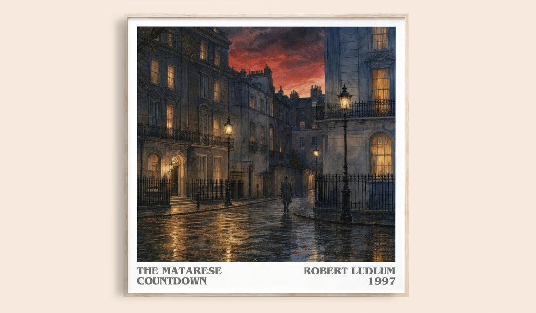 The Matarese Countdown literary book poster by Robert Ludlum – framed literary art print