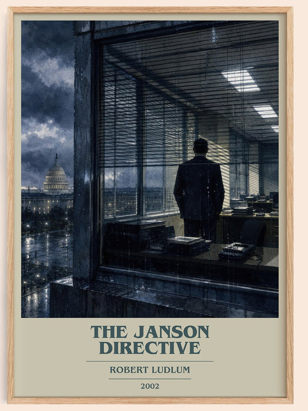 The Janson Directive book cover book poster by Robert Ludlum – framed literary art print