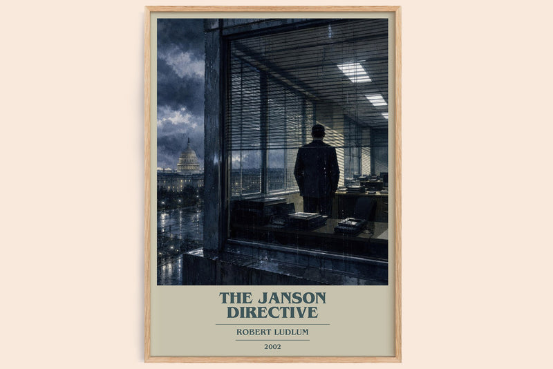 The Janson Directive book cover book poster by Robert Ludlum – framed literary art print