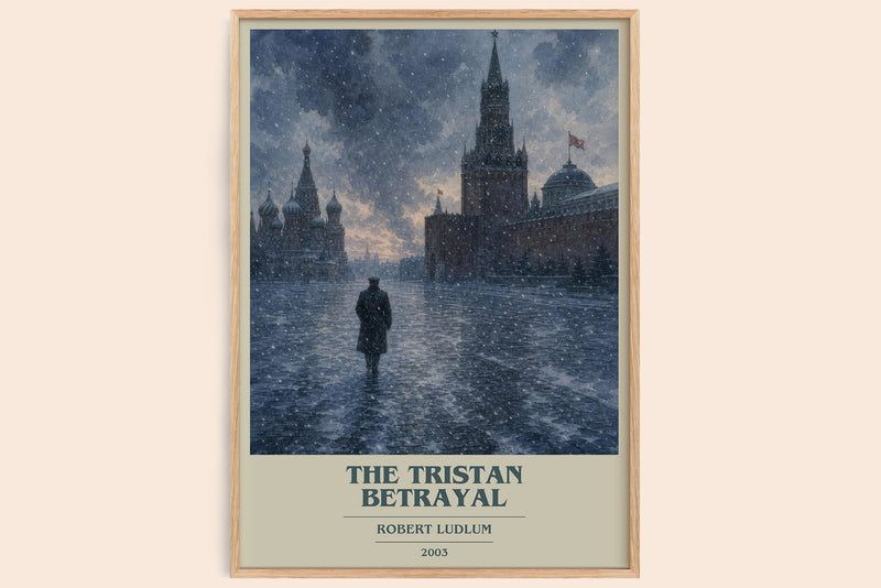 The Tristan Betrayal book cover book poster by Robert Ludlum – framed literary art print