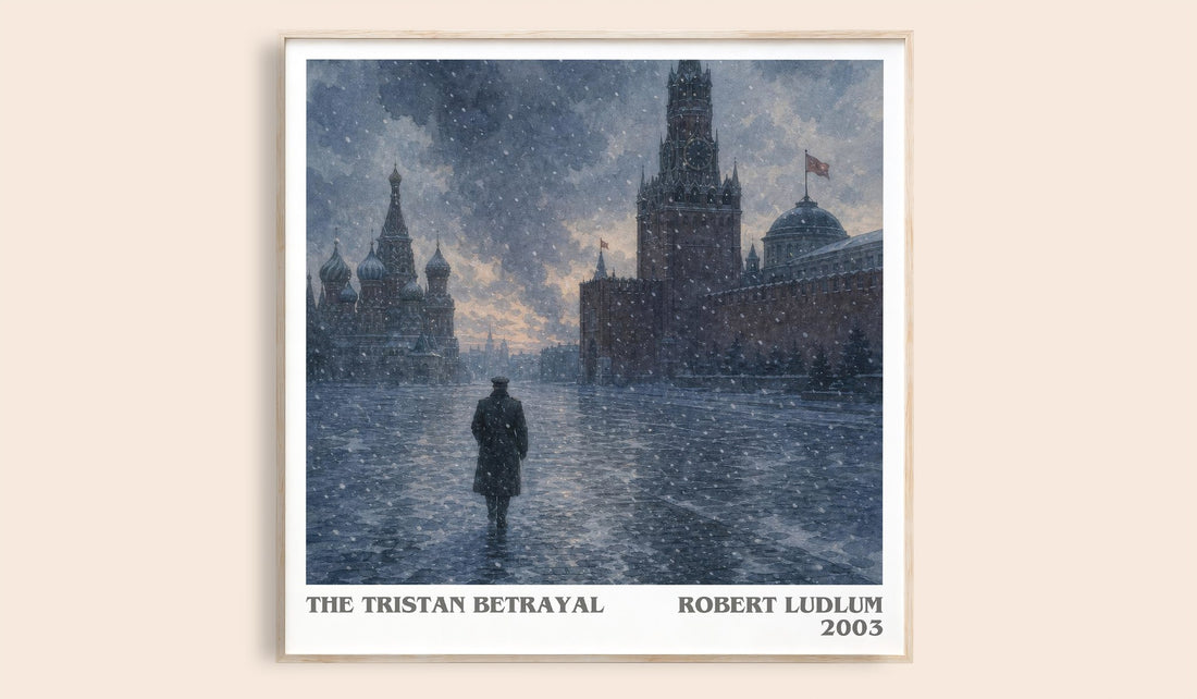 The Tristan Betrayal literary book poster by Robert Ludlum – framed literary art print