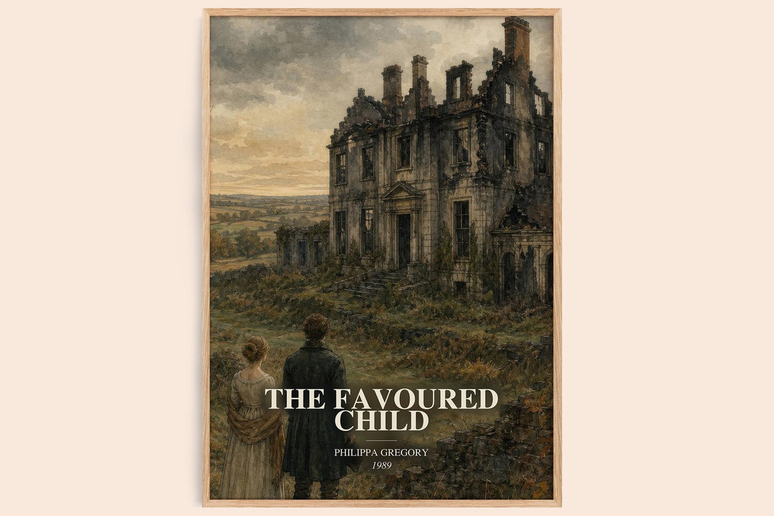 The Favoured Child watercolour book poster by Philippa Gregory – framed literary art print