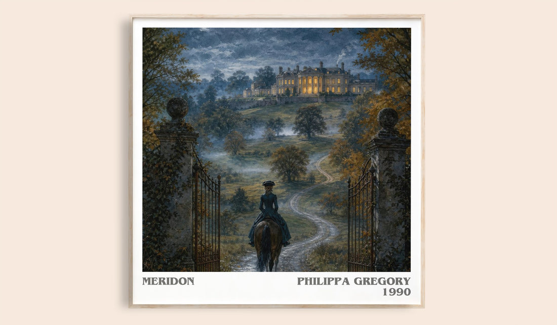 Meridon literary book poster by Philippa Gregory – framed literary art print
