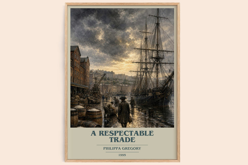 A Respectable Trade book cover book poster by Philippa Gregory – framed literary art print