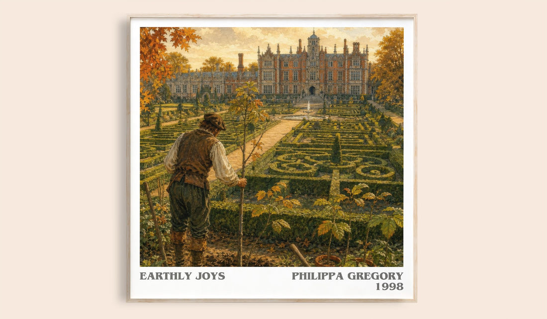Earthly Joys literary book poster by Philippa Gregory – framed literary art print