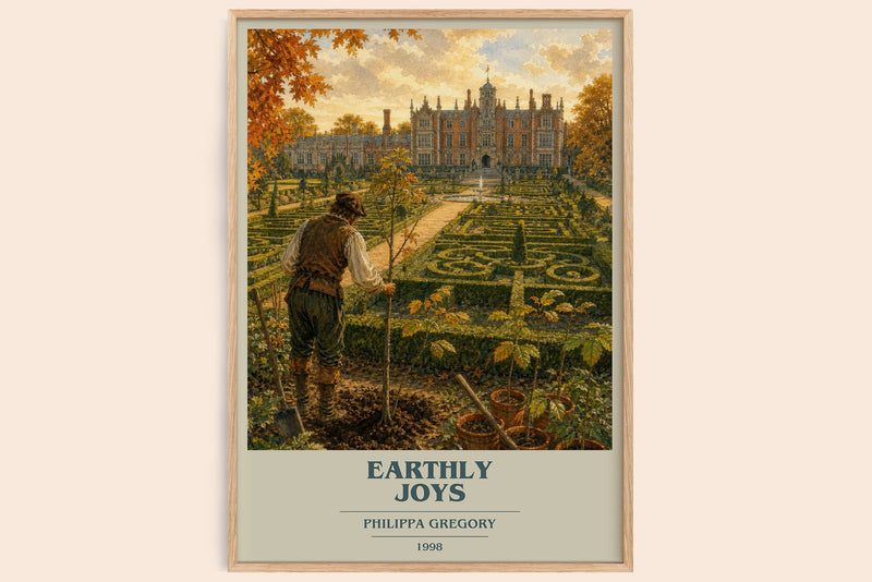 Earthly Joys book cover book poster by Philippa Gregory – framed literary art print