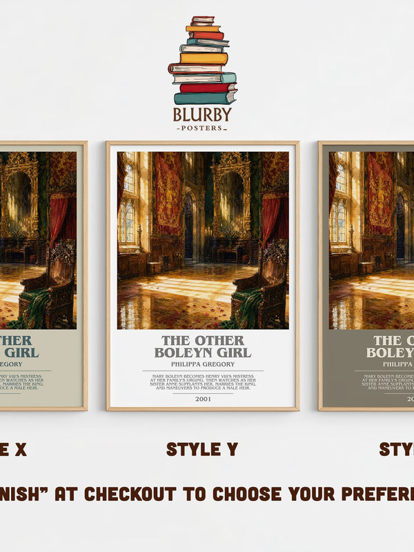 The Other Boleyn Girl bookish print in frame leaning in hallway – historical fiction wall art