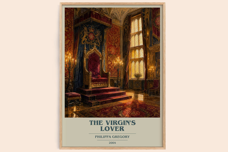 The Virgin's Lover book cover book poster by Philippa Gregory – framed literary art print