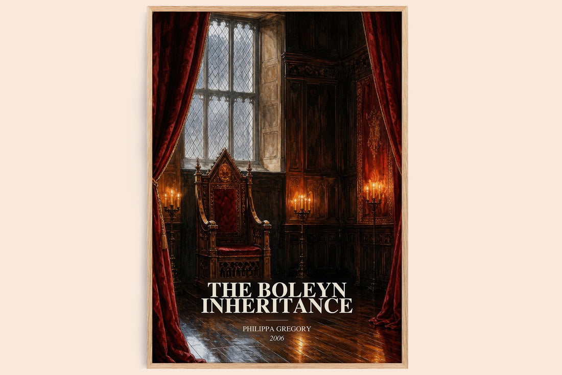 The Boleyn Inheritance watercolour book poster by Philippa Gregory – framed literary art print