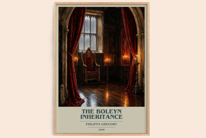 The Boleyn Inheritance book cover book poster by Philippa Gregory – framed literary art print
