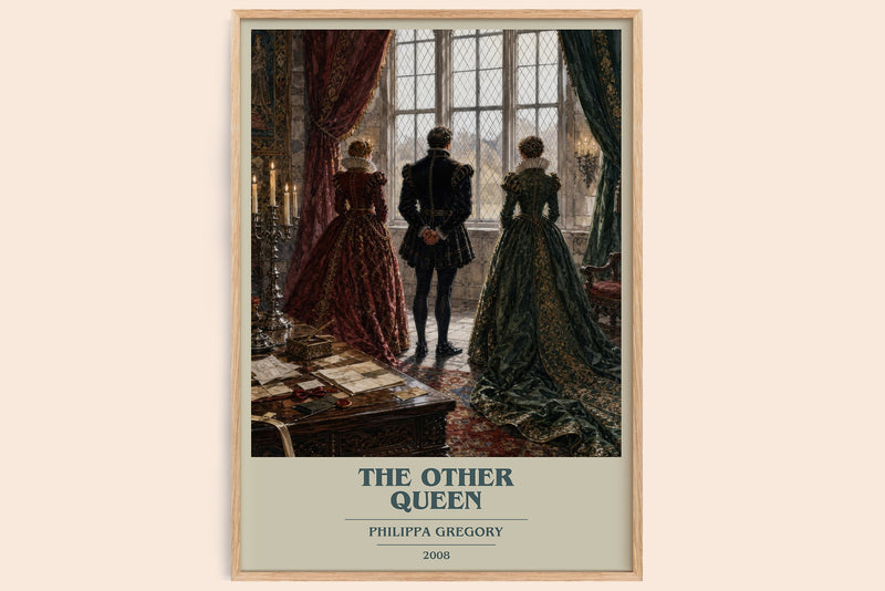 The Other Queen book cover book poster by Philippa Gregory – framed literary art print