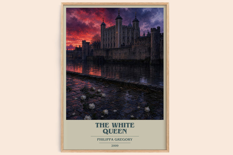 The White Queen book cover book poster by Philippa Gregory – framed literary art print