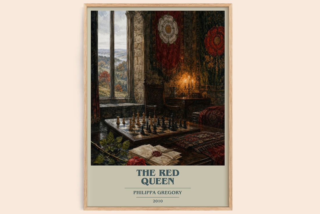 The Red Queen book cover book poster by Philippa Gregory – framed literary art print