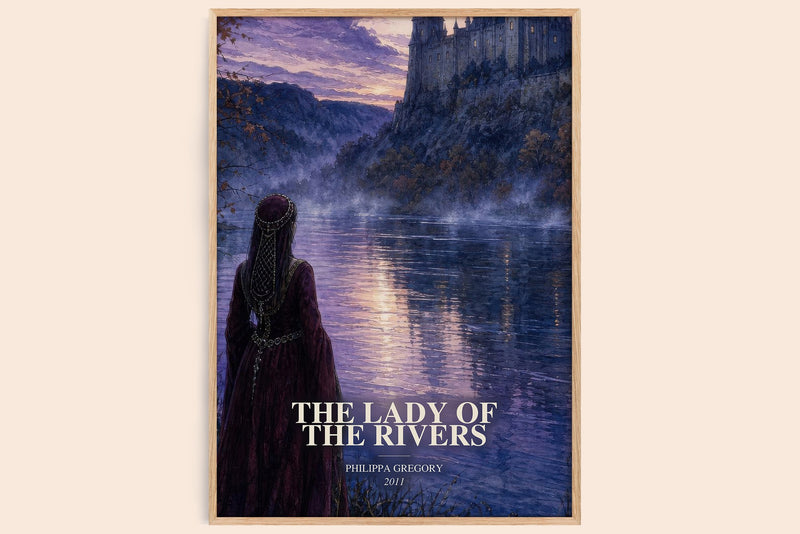 The Lady of the Rivers watercolour book poster by Philippa Gregory – framed literary art print
