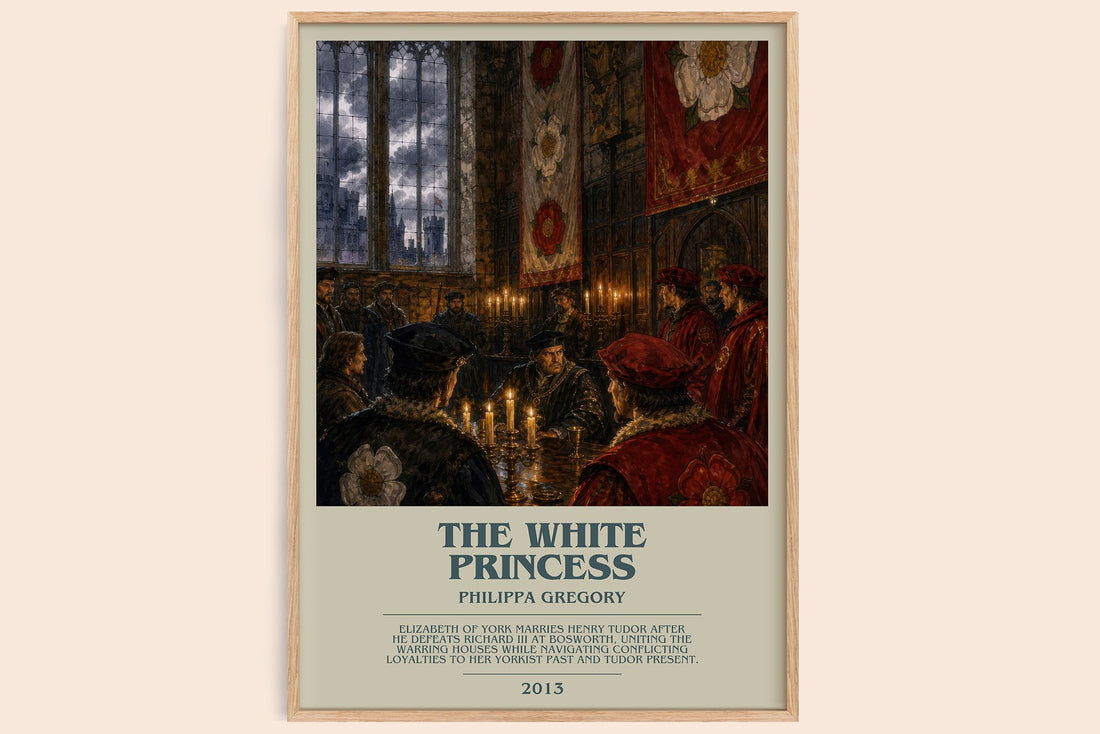 The White Princess bookish book poster by Philippa Gregory – framed literary art print