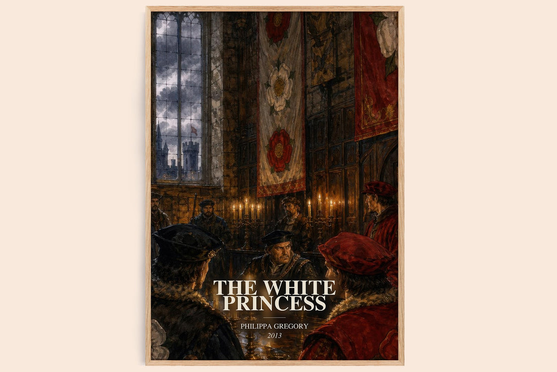 The White Princess watercolour book poster by Philippa Gregory – framed literary art print