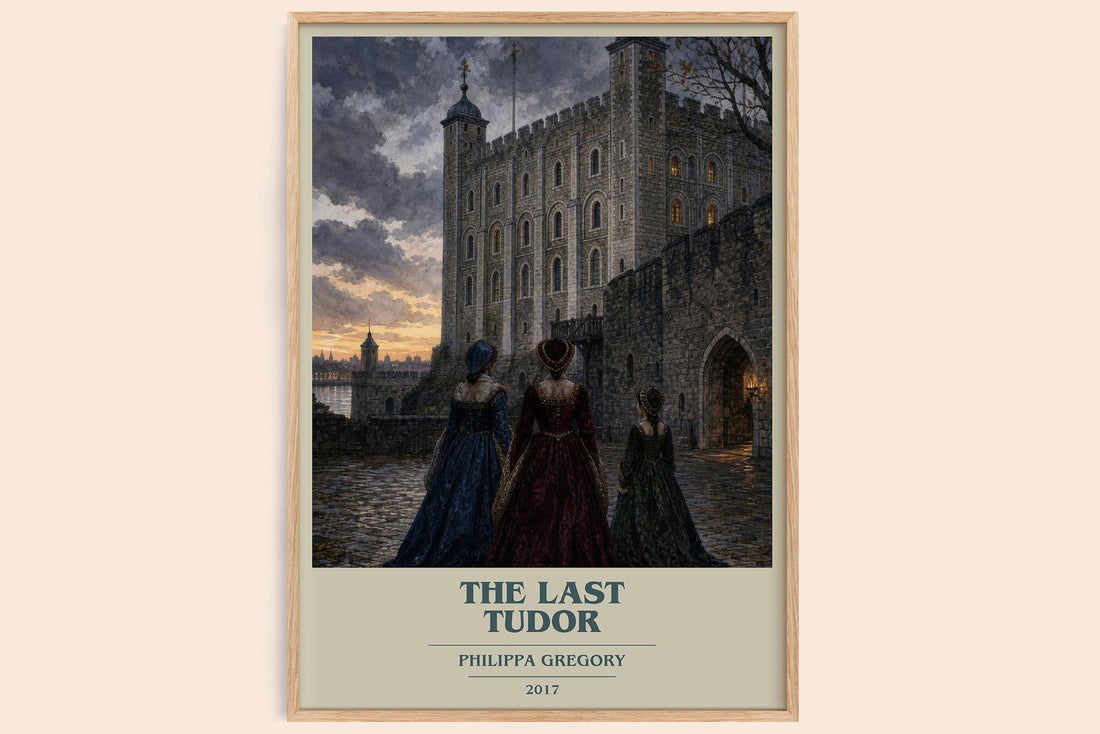 The Last Tudor book cover book poster by Philippa Gregory – framed literary art print