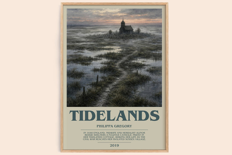 Tidelands bookish book poster by Philippa Gregory – framed literary art print