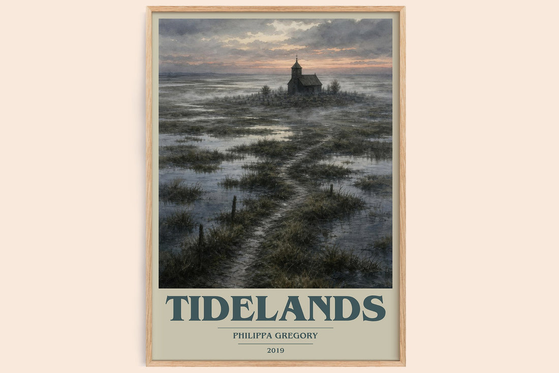 Tidelands book cover book poster by Philippa Gregory – framed literary art print