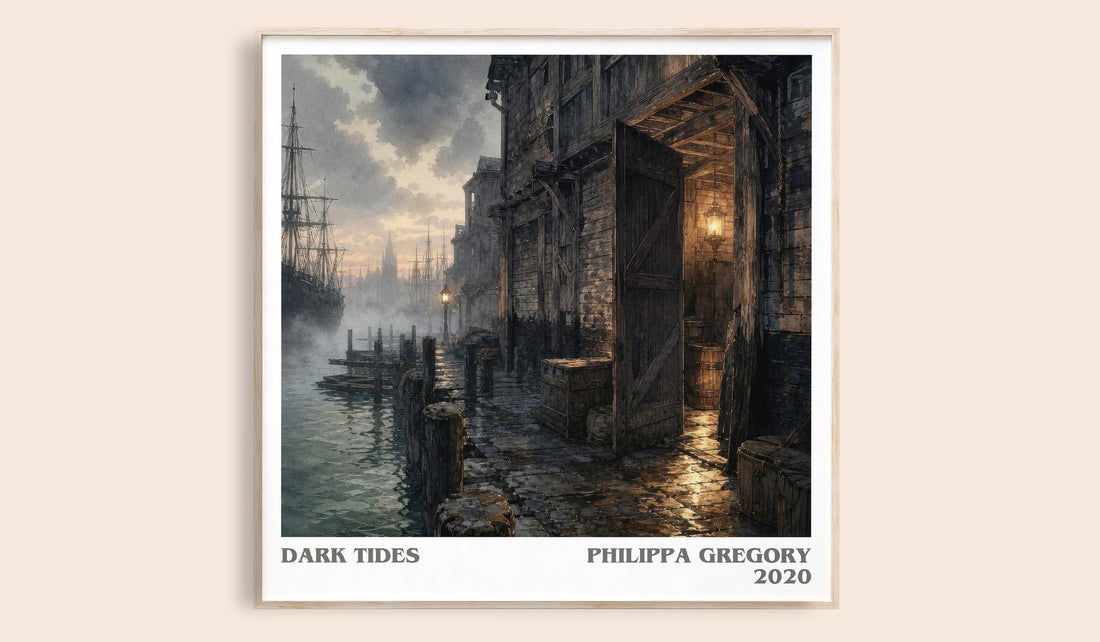 Dark Tides literary book poster by Philippa Gregory – framed literary art print