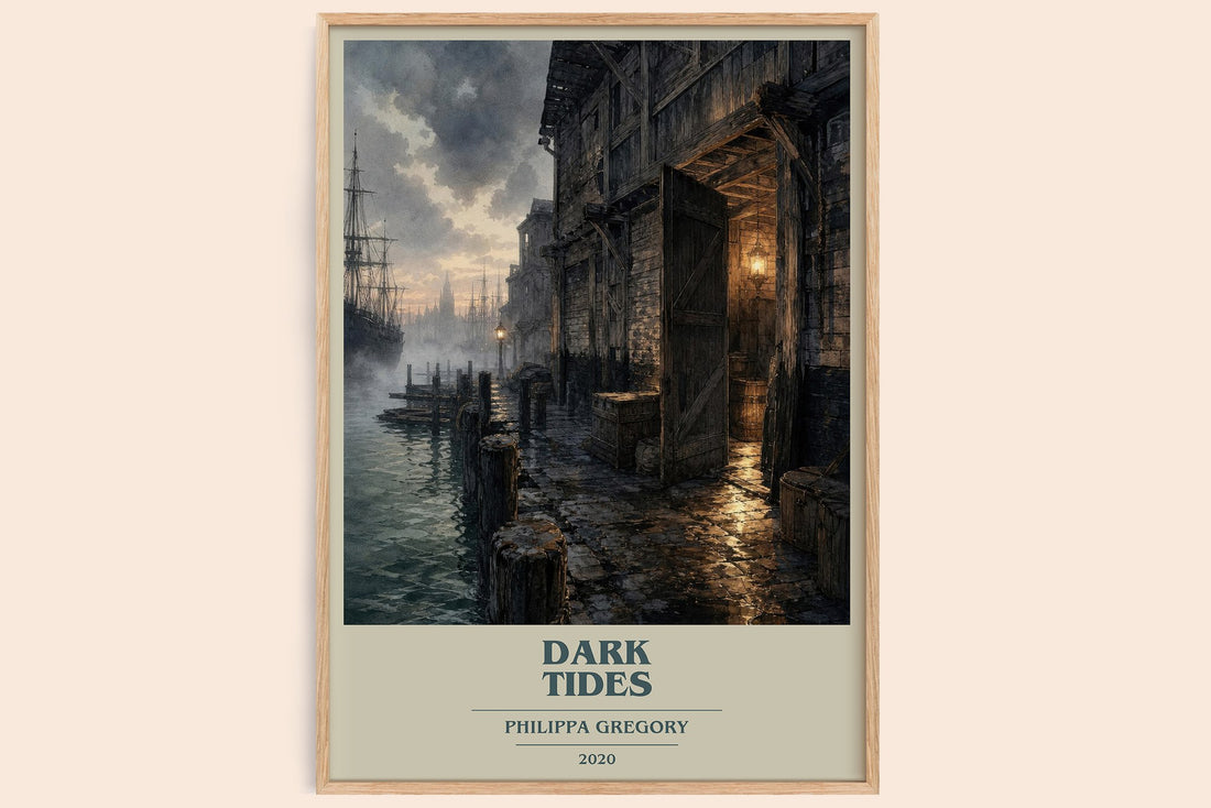 Dark Tides book cover book poster by Philippa Gregory – framed literary art print