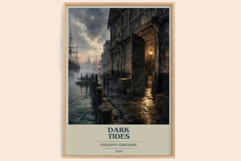 Dark Tides book cover book poster by Philippa Gregory – framed literary art print